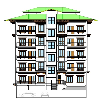 Design of B+G+4 Residential Building at Taba, Thimphu